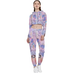 Disney Castle, Mickey And Minnie Cropped Zip Up Lounge Set by nateshop