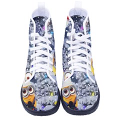 Minions Christmas, Merry Christmas, Minion Christmas Women s High-top Canvas Sneakers by nateshop