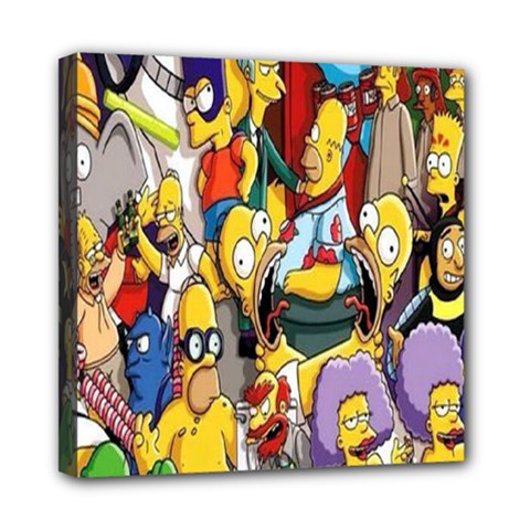 The Simpsons, Cartoon, Crazy, Dope Mini Canvas 8  X 8  (stretched) by nateshop