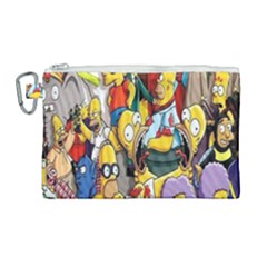 The Simpsons, Cartoon, Crazy, Dope Canvas Cosmetic Bag (large) by nateshop