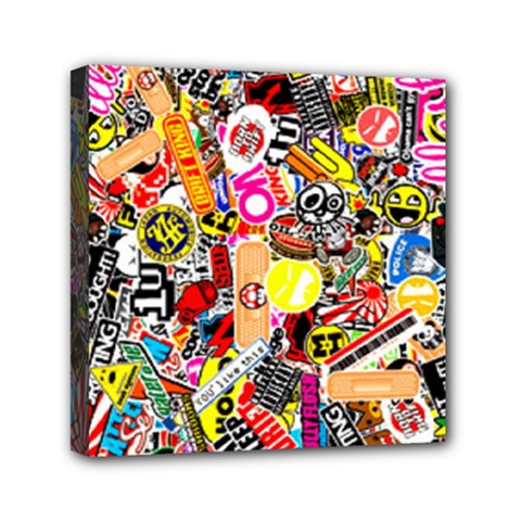 Sticker Bomb, Art, Cartoon, Dope Mini Canvas 6  X 6  (stretched) by nateshop