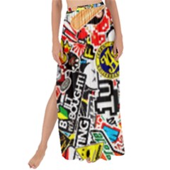 Sticker Bomb, Art, Cartoon, Dope Maxi Chiffon Tie-up Sarong by nateshop