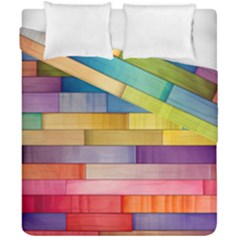 Rainbow Wood Duvet Cover Double Side (california King Size) by zappwaits