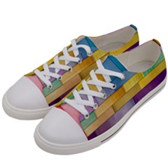 Rainbow Wood Women s Low Top Canvas Sneakers by zappwaits