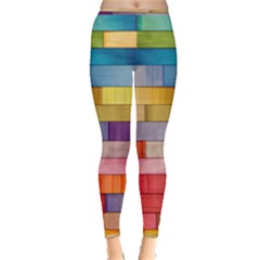 Rainbow Wood Inside Out Leggings by zappwaits