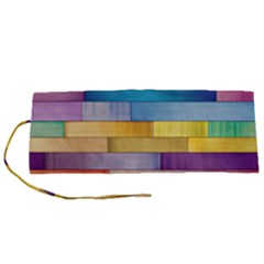 Rainbow Wood Roll Up Canvas Pencil Holder (s) by zappwaits