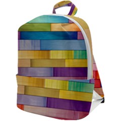 Rainbow Wood Zip Up Backpack by zappwaits