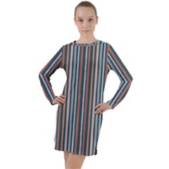 Stripes Long Sleeve Hoodie Dress by zappwaits