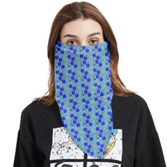 Skyblue Floral Face Covering Bandana (triangle) by Sparkle