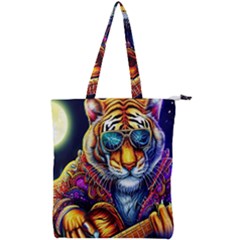 Tiger Rockingstar Double Zip Up Tote Bag