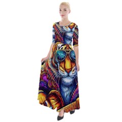 Tiger Rockingstar Half Sleeves Maxi Dress