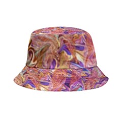 Ochre On Fuchsia Blend Bucket Hat by kaleidomarblingart