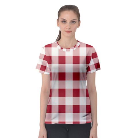 Gingham - 4096x4096px - 300dpi14 Women s Sport Mesh T-shirt by EvgeniaEsenina