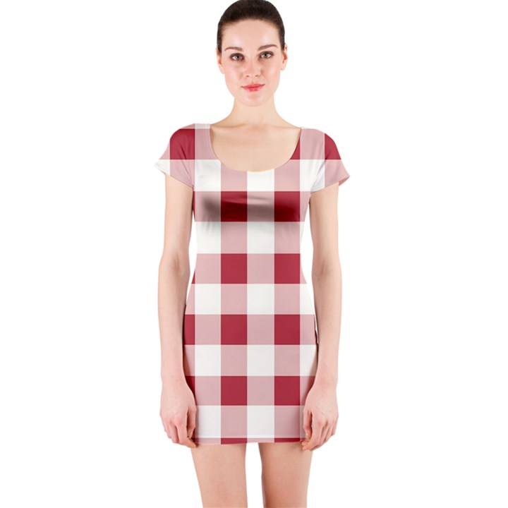 Gingham - 4096x4096px - 300dpi14 Short Sleeve Bodycon Dress