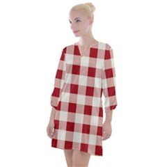 Gingham - 4096x4096px - 300dpi14 Open Neck Shift Dress by EvgeniaEsenina