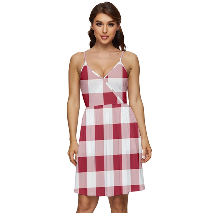 Gingham - 4096x4096px - 300dpi14 V-Neck Pocket Summer Dress 