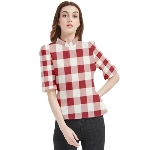 Gingham - 4096x4096px - 300dpi14 Frill Neck Blouse by EvgeniaEsenina