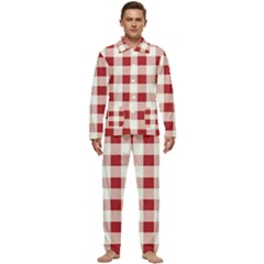 Gingham - 4096x4096px - 300dpi14 Men s Long Sleeve Velvet Pocket Pajamas Set by EvgeniaEsenina