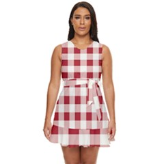 Gingham - 4096x4096px - 300dpi14 Waist Tie Tier Mini Chiffon Dress by EvgeniaEsenina