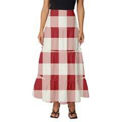 Gingham - 4096x4096px - 300dpi14 Tiered Ruffle Maxi Skirt