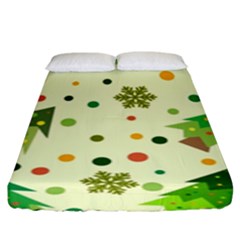 Geometric Christmas Pattern Fitted Sheet (king Size)