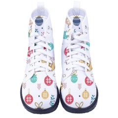 Cute Christmas Pattern Women s High-top Canvas Sneakers
