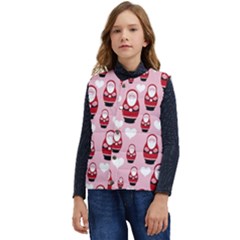 Christmas Santa Pattern Kid s Button Up Puffer Vest	 by Grandong