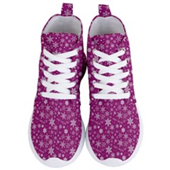 Purple Christmas Pattern Women s Lightweight High Top Sneakers by Grandong