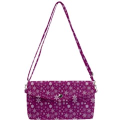 Purple Christmas Pattern Removable Strap Clutch Bag by Grandong