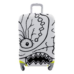 Mutant Monster Head Isolated Drawing Poster Luggage Cover (small) by dflcprintsclothing