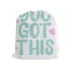 You Got This T- Shirt You Got This A Cute Motivation Qoute To Keep You Going T- Shirt Yoga Reflexion Pose T- Shirtyoga Reflexion Pose T- Shirt Drawstring Pouch (xl) by hizuto