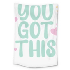 You Got This T- Shirt You Got This A Cute Motivation Qoute To Keep You Going T- Shirt Yoga Reflexion Pose T- Shirtyoga Reflexion Pose T- Shirt Large Tapestry by hizuto