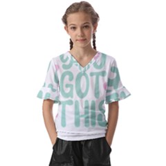 You Got This T- Shirt You Got This A Cute Motivation Qoute To Keep You Going T- Shirt Yoga Reflexion Pose T- Shirtyoga Reflexion Pose T- Shirt Kids  V-neck Horn Sleeve Blouse