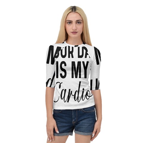 Your Dad Is My Cardio T- Shirt Your Dad Is My Cardio T- Shirt Yoga Reflexion Pose T- Shirtyoga Reflexion Pose T- Shirt Quarter Sleeve Raglan T-shirt by hizuto