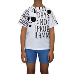 100 Days Of School T- Shirt100 Days No Prob Lamma T- Shirt Yoga Reflexion Pose T- Shirtyoga Reflexion Pose T- Shirt Kids  Short Sleeve Swimwear