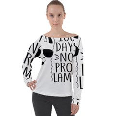 100 Days Of School T- Shirt100 Days No Prob Lamma T- Shirt Yoga Reflexion Pose T- Shirtyoga Reflexion Pose T- Shirt Off Shoulder Long Sleeve Velour Top by hizuto