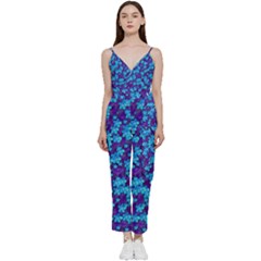 Flowers And Bloom In Perfect Lovely Harmony V-neck Camisole Jumpsuit by pepitasart