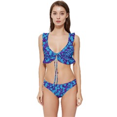 Flowers And Bloom In Perfect Lovely Harmony Low Cut Ruffle Edge Bikini Set by pepitasart