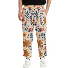 Boho Flowers Seamless Patternn Men s Elastic Waist Pants