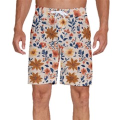 Boho Flowers Seamless Patternn Men s Beach Shorts by Jack14