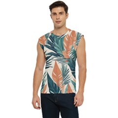 Colorful Tropical Leaf Men s Raglan Cap Sleeve T-shirt