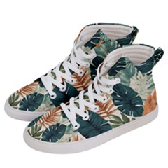 Tropical Leaf Women s Hi-top Skate Sneakers by Jack14