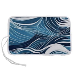 Abstract Blue Ocean Wave Pen Storage Case (m) by Jack14