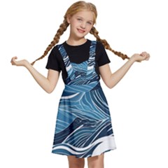 Abstract Blue Ocean Wave Kids  Apron Dress by Jack14