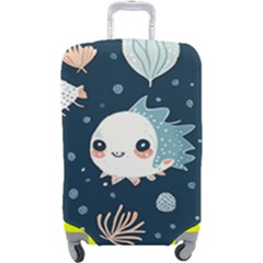 Fish Pattern Luggage Cover (large) by Valentinaart