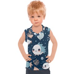 Fish Pattern Kids  Sport Tank Top