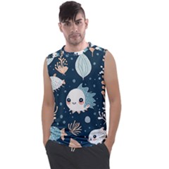 Fish Pattern Men s Regular Tank Top by Valentinaart