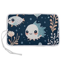 Fish Pattern Pen Storage Case (m) by Valentinaart