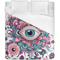 Eyes Pattern Duvet Cover (california King Size) by Valentinaart