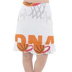 Basketball Lover Gifts For Birthday T- Shirt Basketball Lover Basketball Is In My D N A Basketball H Yoga Reflexion Pose T- Shirtyoga Reflexion Pose T- Shirt Fishtail Chiffon Skirt by hizuto